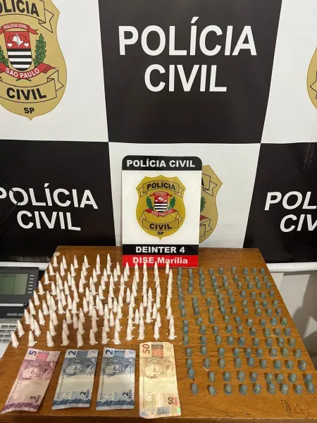 Indivíduo é preso por Tráfico de Drogas na Vila Barros, Zona Norte de Marília-SP